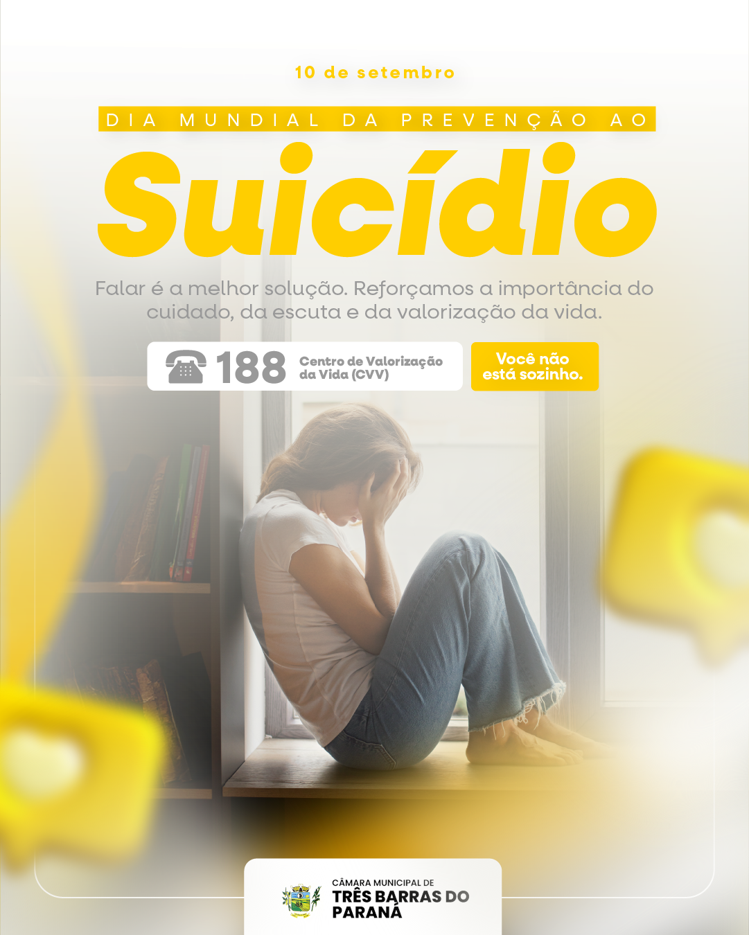 10 DE SETEMBRO - DIA MUNDIAL DA PREVENÇÃO DO SUICÍDIO