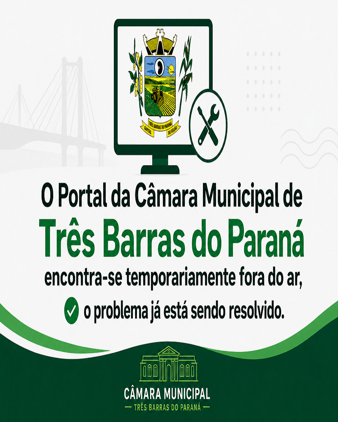 O Portal está passando por alguns ajustes