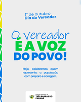 Dia 01 de outubro - Dia do Vereador